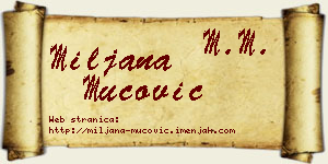 Miljana Mucović vizit kartica